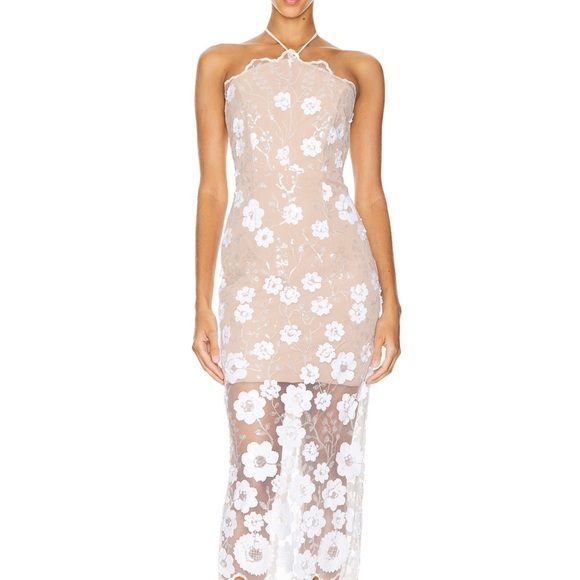 Elliatt | Dresses | Elliatt Floral Lace Midi Dress White And Cream |  Poshmark